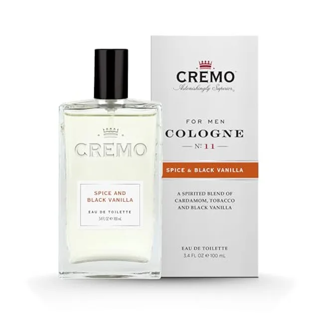 CREMO Eau de Toilette pour Homme 100ml Épices & Vanille Noire - Parfum épicé - Cadeau pour Homme