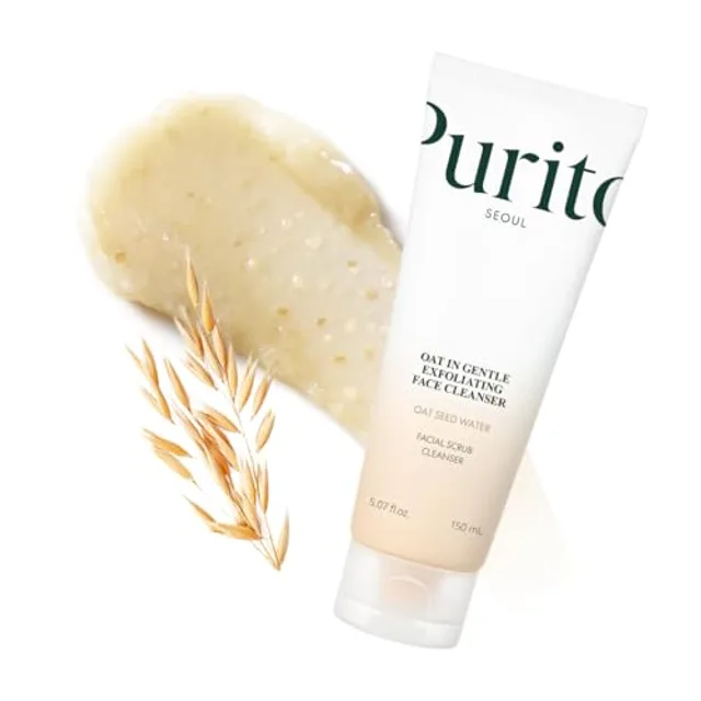 PURITO Korean Oat Exfoliant Visage Polish Doux & Effective Daily Scrub Hydrating Face Cleanser Oat Seed Water