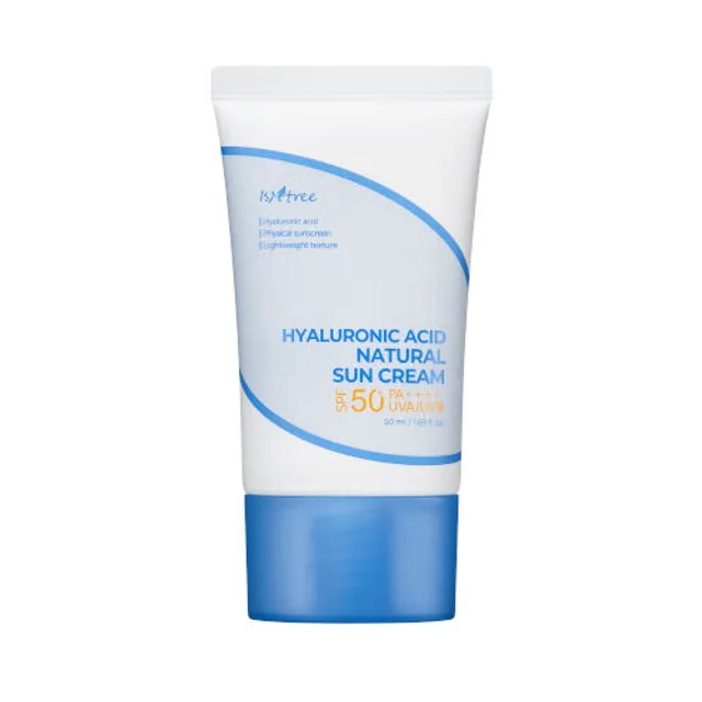 IsNtree Crème solaire naturelle à l'acide hyaluronique SPF50 PA++++ 50ml 1.69 fl.oz | Unifie le teint | Crème