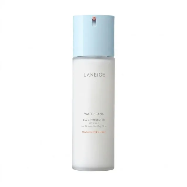 LANEIGE Water Bank Emulsion Acide Hyaluronique Bleu Lotion Hydratante Visage pour Peaux Normales et Sèches