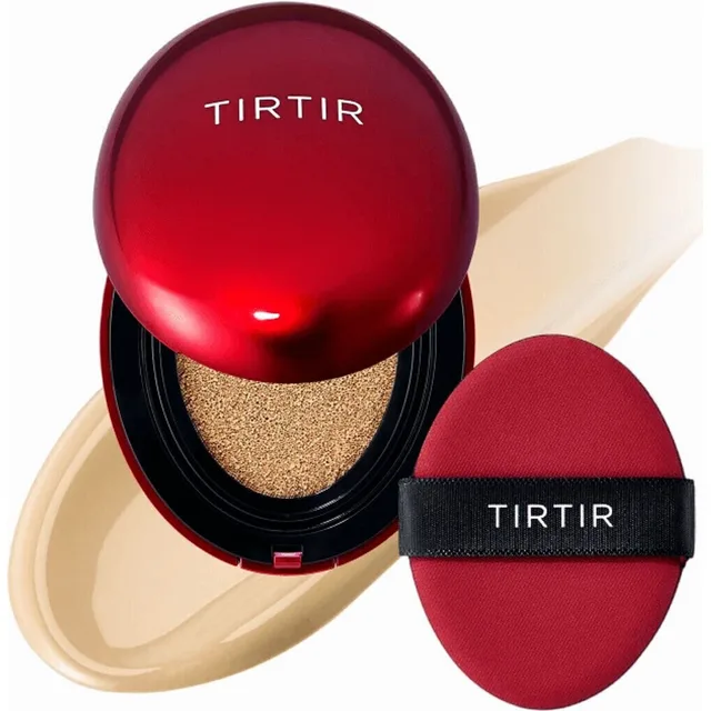 TIRTIR Mask Fit Red Cushion fond de teint longue tenue coussin haute protection solaire teinte 24W Soft Beige