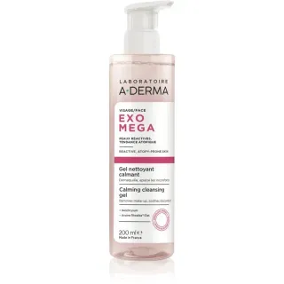 A-Derma Exomega Visage Gel Nettoyant Calmant 200 ml