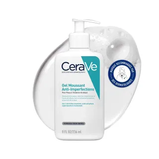 CeraVe Gel Moussant Anti-Imperfections | 236 ML | Gel Nettoyant Visage Purifiant à l’Acide Salicylique |