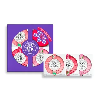 RogerGallet - Trio Savons Bienfaisants - Savons Solides Corps Parfumés - Coffret Cadeau Femme - Parfum Fleur
