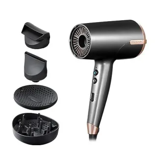 Remington Sèche-cheveux ionique séchage rapide ONE (120 km/h flux d'air, 2000W, 4 embouts : finition lisse et