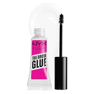 NYX Professional Makeup Glue Fixatrice à Sourcils The Brow Glue, Look Soyeux, Transparent