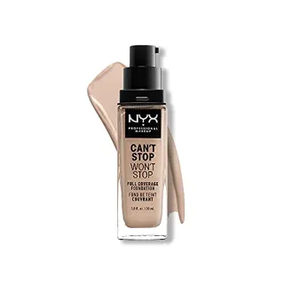 NYX Professional Makeup Fond de Teint Liquide Couvrant Tenue 24h Can't Stop Won't Stop, Waterproof, Fini Mat