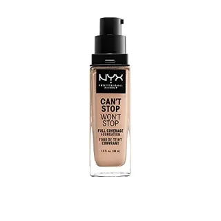 NYX Professional Makeup Fond de Teint Liquide Couvrant Tenue 24h Can't Stop Won't Stop, Waterproof, Fini Mat
