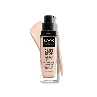 NYX Professional Makeup Fond de Teint Liquide Couvrant Tenue 24h Can't Stop Won't Stop, Waterproof, Fini Mat