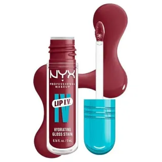 NYX Professional Makeup, Lip IV, Gloss, jusqu'à 12h d'hydratation, hautement pigmenté, fini brillant